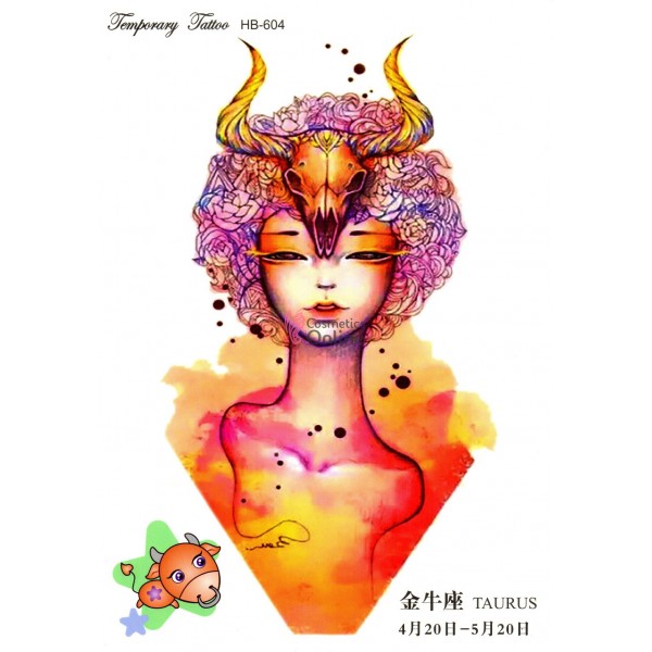 Tatuaje temporare pentru corp HB604 zodia Taur